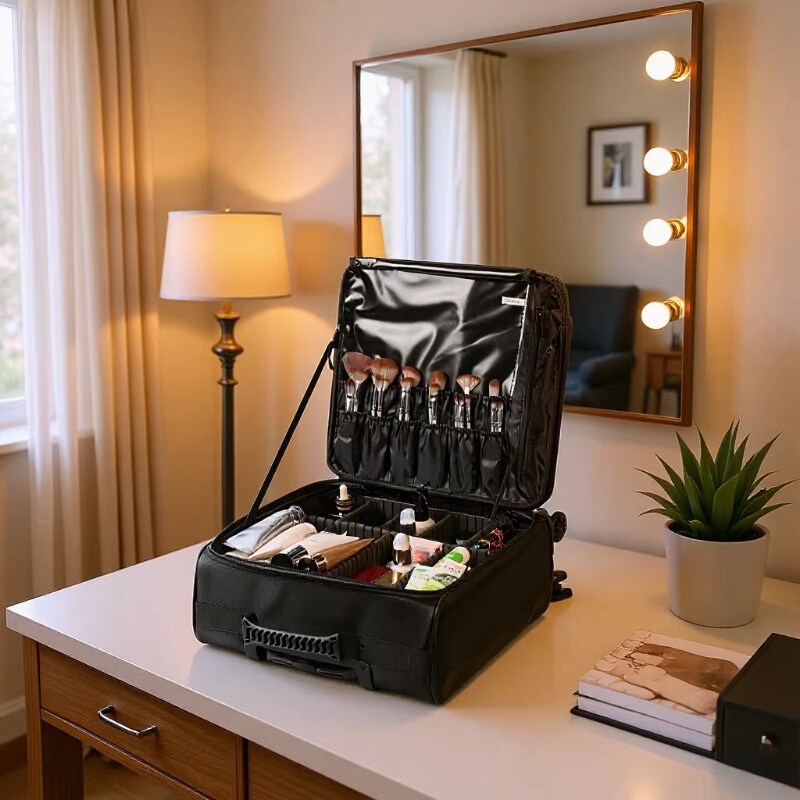 Large Capacity makeup box professional cosmetic case portable cosmetic bag tattoo nail makeup multifunctional tool storage bag