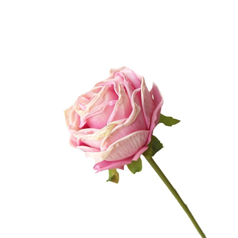 Ramo de rosas pequeñas de un solo tallo, flores de imitación secas, decoración multicolor, éxito de ventas transfronterizo