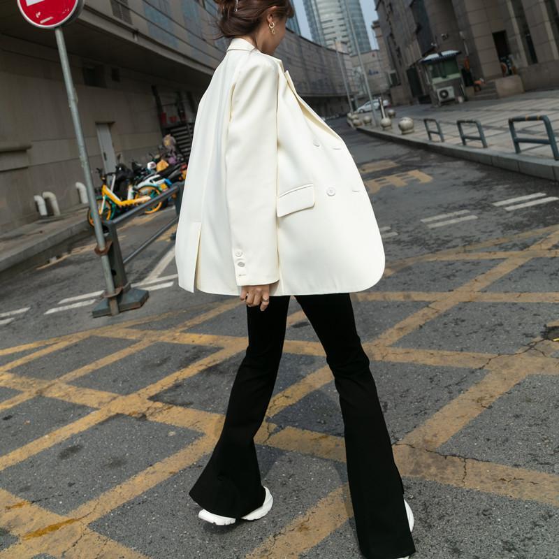 New Autumn White Suit Jacket, Feminine Design, Casual Loose Small Suit Top, Spring
