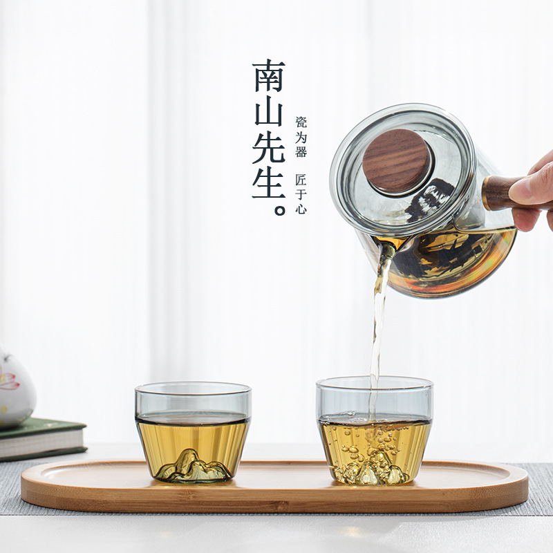 305N玻璃茶杯主人杯单杯家用品茗杯茶盏小茶杯杯子喝茶杯