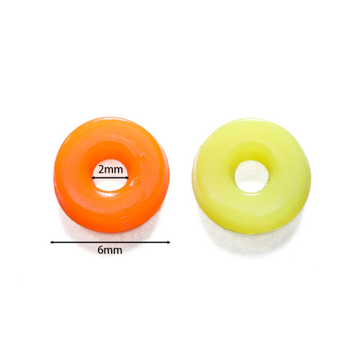 塑料仿软陶片珠子彩色隔片垫片散珠手工 diy手机链项链挂件材料