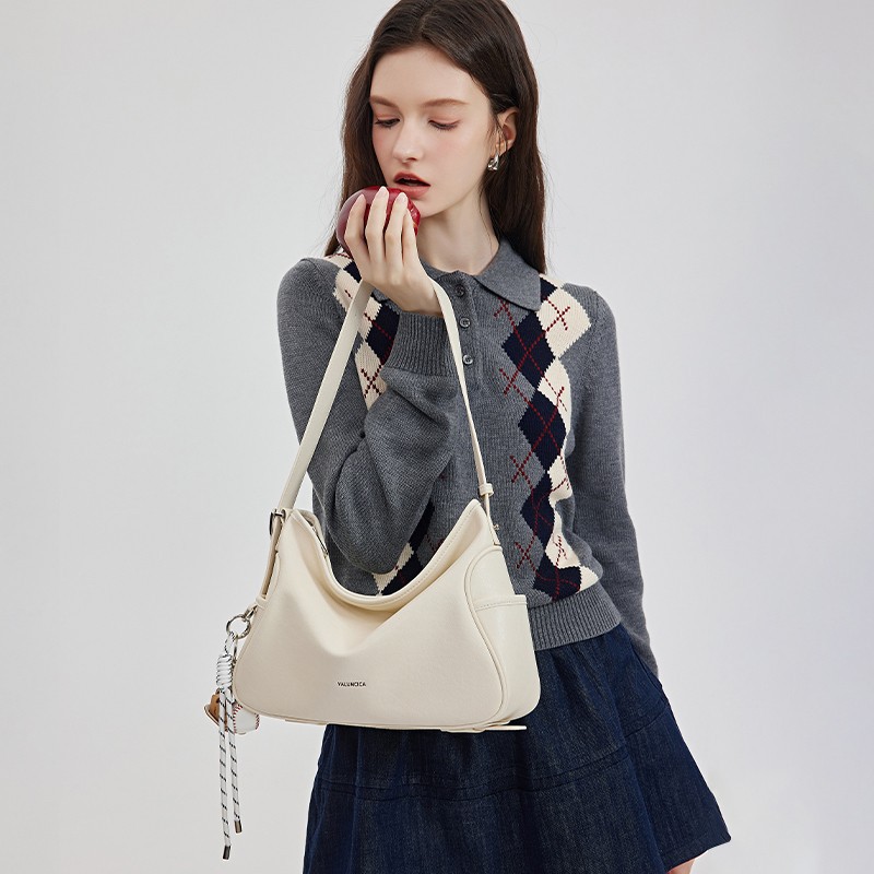 Valencia Large Capacity Tote Bag 2026 New Arrival Women's Commuter Casual Cowhide Shoulder & Crossbody Bag - Thumbnail 4