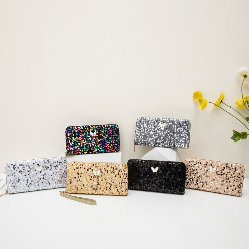 Popular Long Wallet 2025 New Fashion High-End Sequin Evening Clutch Coin Purse Phone Bag Coin Holder Popular Long Wallet 2025 New Fashion High-End Sequin Evening Clutch Coin Purse Phone Bag Coin Holder