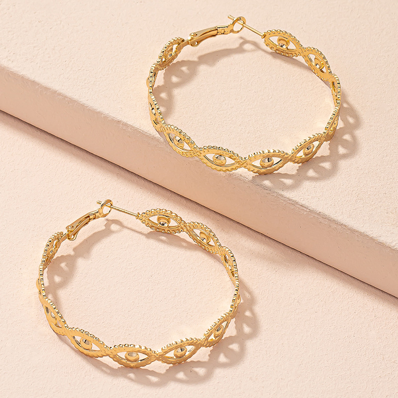 1 Pair Fashion Round Alloy Plating Womenu0027S Earrings