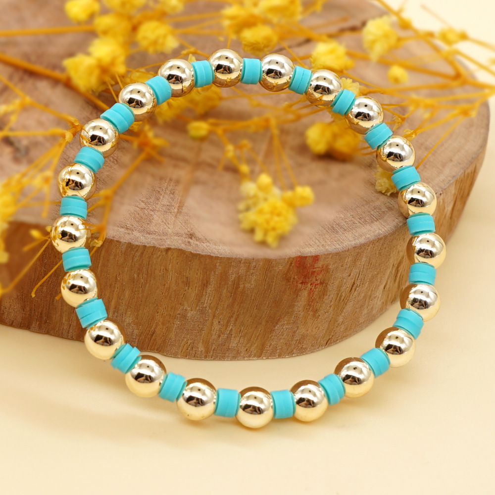 1 Piece Fashion Multicolor soft clay Beaded Unisex Bracelets