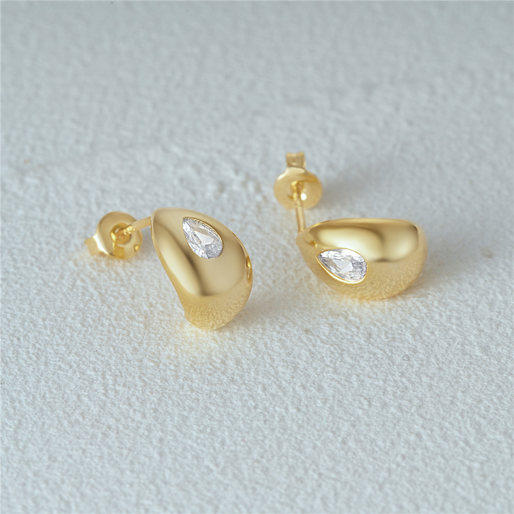6g Weight 925 Sterling Silver Ear Needle Material Zircon Inlay Material Ear Studs Classification 1 Pair Quantity Daily, Street Occasion 925 Sterling Silver Material Geometric Pattern Women's Gender Plating, Inlay Design Simple Style Style 1 Pair 925 Sterling Silver Zircon Geometric Ear Studs 18