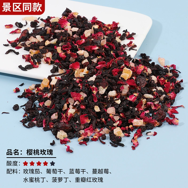 Fruit tea, flavored tea contains rose