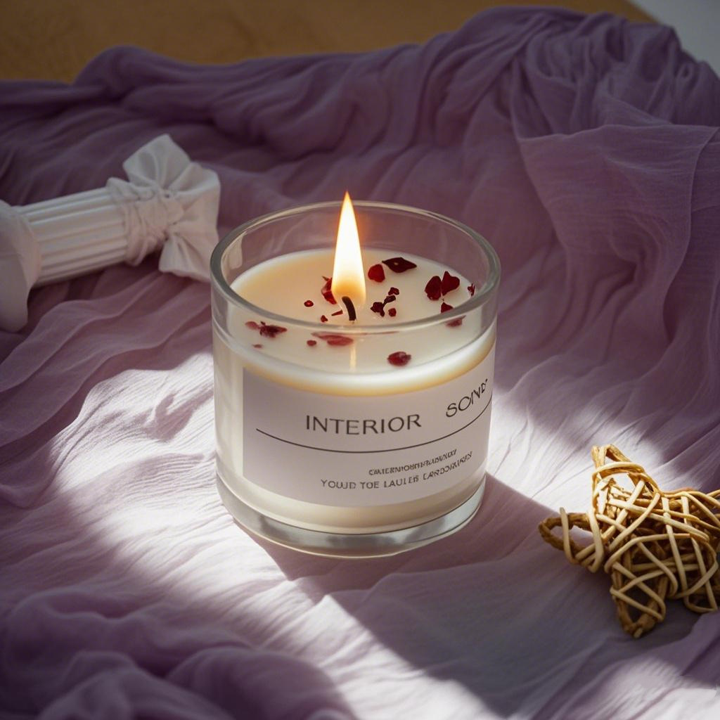 Europa y los Estados Unidos vasos de vidrio flores secas blancas cera de cera de soja atmósfera vela aromática mano regalos al por mayor en stock