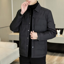 轻薄羽绒服男士短款冬季2024新款潮牌翻领保暖加厚休闲外套男冬季
