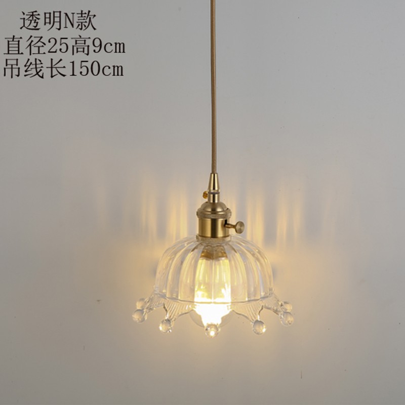 Lámpara de cabezal de cama nórdica creativa retro lámpara de vidrio minimalista personalidad de moda bar restaurante lámparas de bar