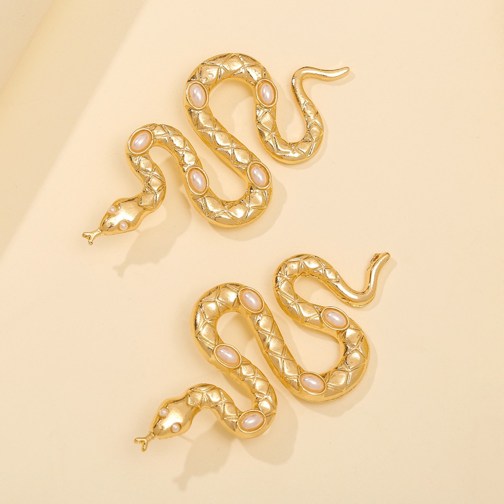 1 Pair Fashion Snake Alloy Plating Women's Drop Earrings display picture 22