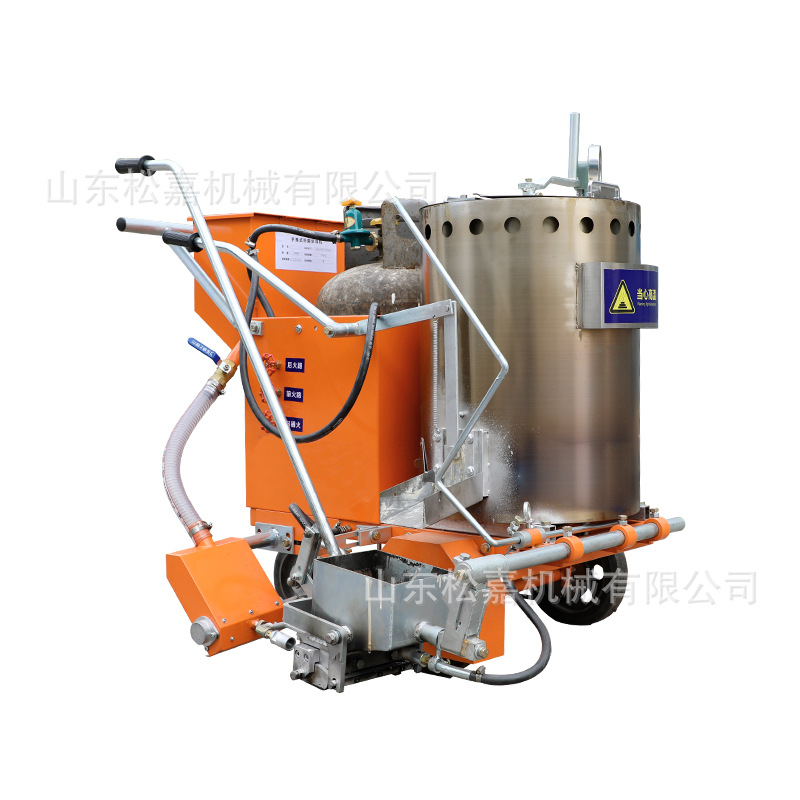 caliente de fusión integral mano tipo empuje camino máquina de marcado de choque manual subterráneo estacionamiento máquina de pulverización de línea de malla