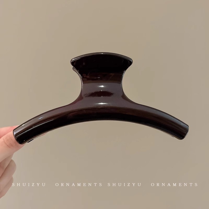 Horquilla de temperamento elegante francés, pinza de tiburón de acrílico para mujer, pinza de agarre grande, accesorios para el cabello, horquilla de sensación de alta calidad al por mayor