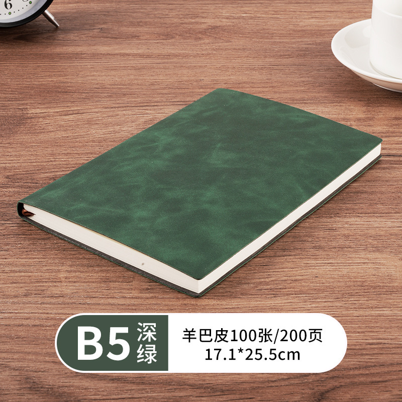 Cuaderno A5, cuaderno grueso personalizado de piel de oveja, cuaderno de piel de oveja suave, bloc de notas de negocios A6 grueso, cuaderno B5.