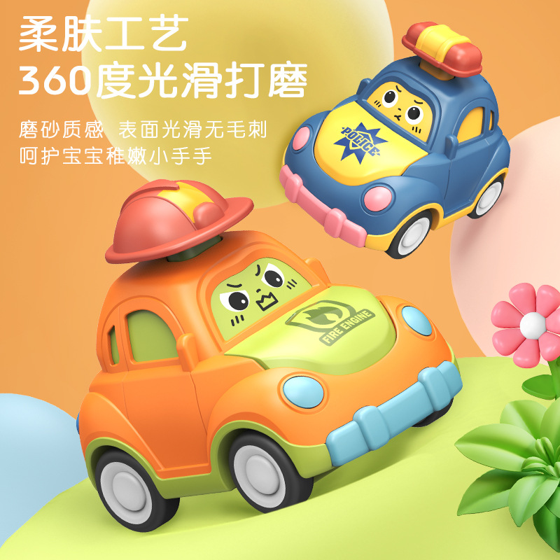 Nuevo coche de juguete infantil de presión de retroceso inercial carro de dibujos animados adorable forma puzzle juguetes divertidos al por mayor