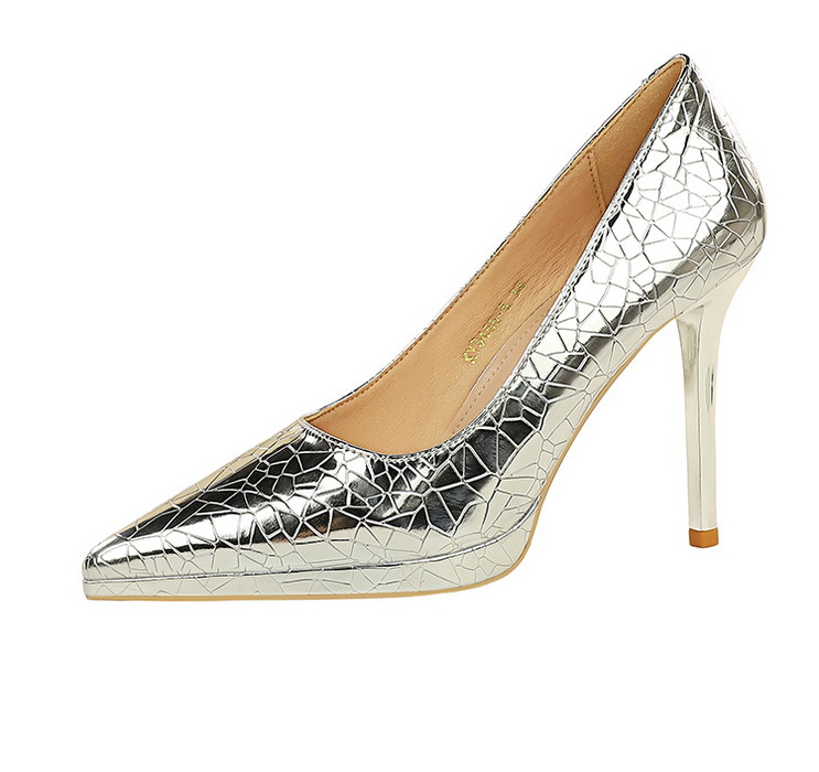 Scarpe da donna con tacco alto, scarpe con tacco sottile, scarpe basse, scarpe a punta con motivo in pietra_voghion.com
