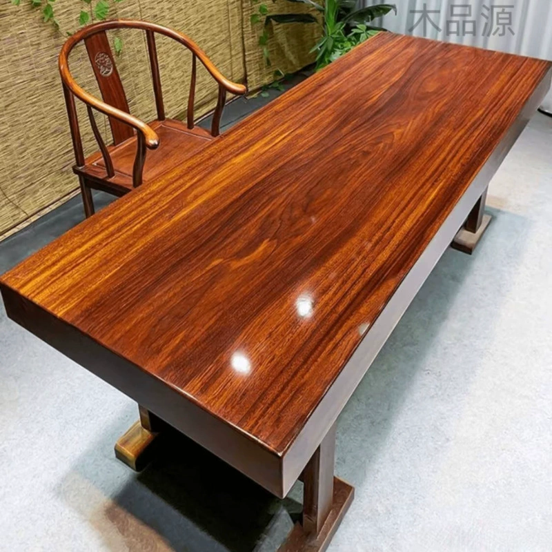 Набор стола и стула из массива дерева с зеленым сердцем из сандалового дерева для гостиной, офисного стола, большого чайного стола из массива дуба.