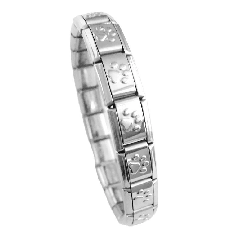 Zhenwo нержавеющая сталь модульное браслет ItalianBracelet золотой пятиконечная звезда любовь эластичная цепь точка