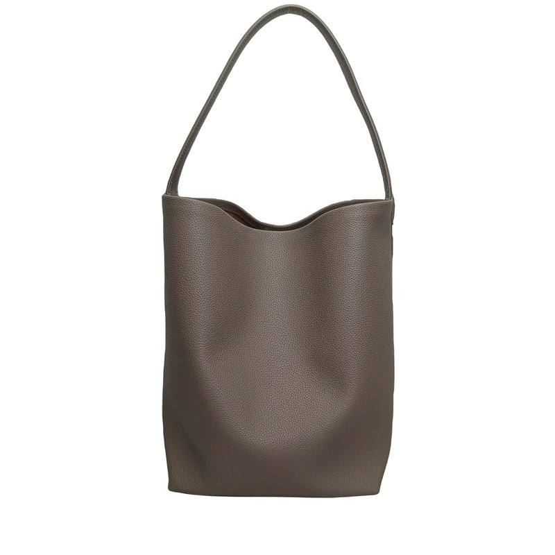 Capacious leather universal shoulder bag one shoulder, cowhide, high-end