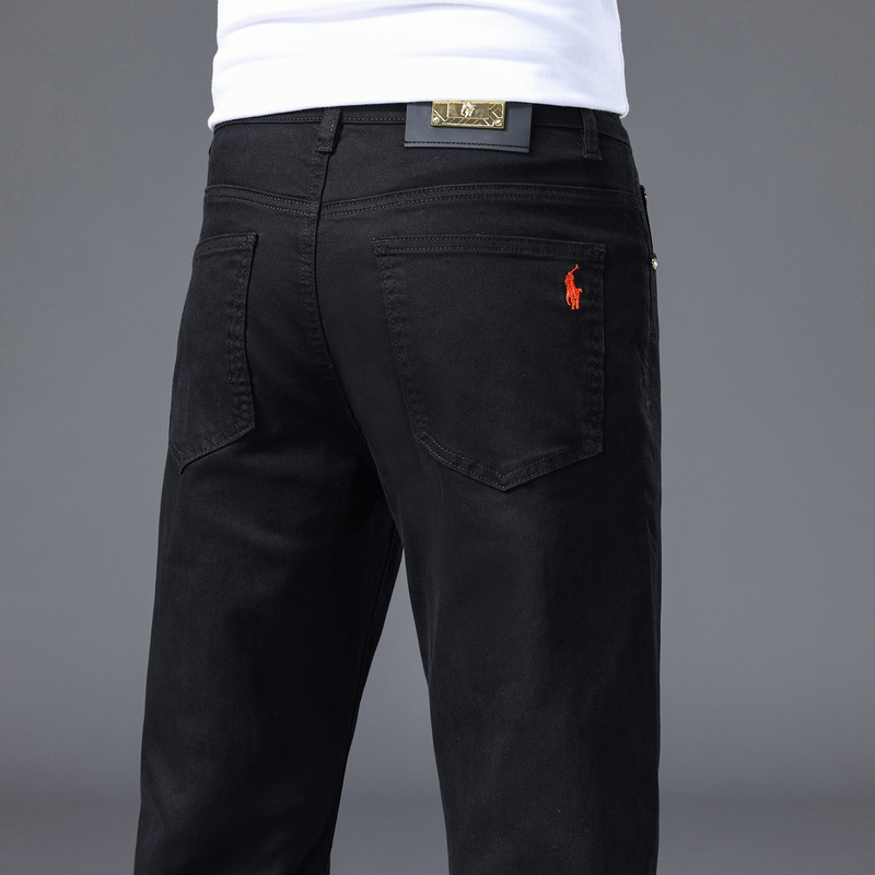 Spring and Summer Thin Paul Brand Pure Black Jeans for Men 2026 New Trendy Brand Cross-Border Foreign Trade Casual Pants for Men Spring and Summer Thin Paul Brand Pure Black Jeans for Men 2026 New Trendy Brand Cross-Border Foreign Trade Casual Pants for Men