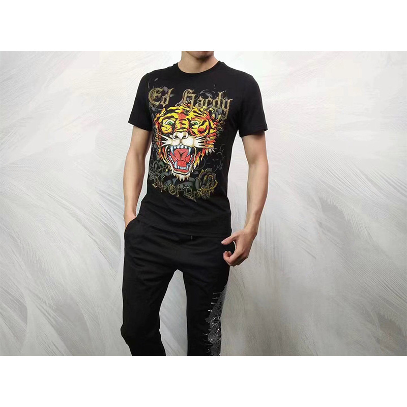 Supply ED HARDY Men's short sleeve fashion brand all-match men's T-shirt/ED round neck men's short t Supply ED HARDY Men's short sleeve fashion brand all-match men's T-shirt/ED round neck men's short t