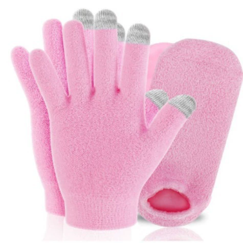 Хрустальная маска для рук и ног гелевые перчатки перо с пером с сенсорным экраном перчатки зеленый чехол для ног SPA перчатки для защиты рук и ног