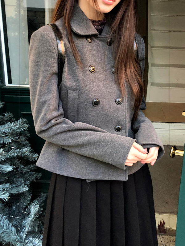 Korean Ins Winter Vibe Japanese Jk School Style Slim-Fit Woolen Blazer with Button Design and Good Fit Korean Ins Winter Vibe Japanese Jk School Style Slim-Fit Woolen Blazer with Button Design and Good Fit