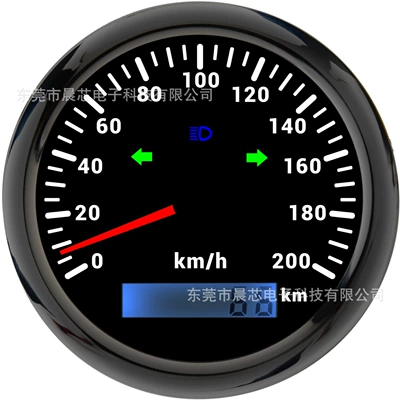 Light Gps Speedometer, Other vehicle instruments - cx8117b-black-plate-and-black-cover-200km