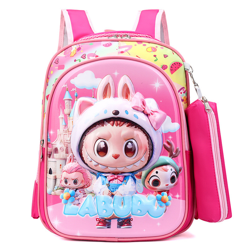 Mochila escolar para niños Rabubu 6-8-12 años Labubu kindergarten mochila escolar 2025 nueva mochila para niñas de gran capacidad