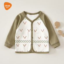巴比象上衣纯棉对开衫男童女童中小童外出宝宝小外套百搭超萌