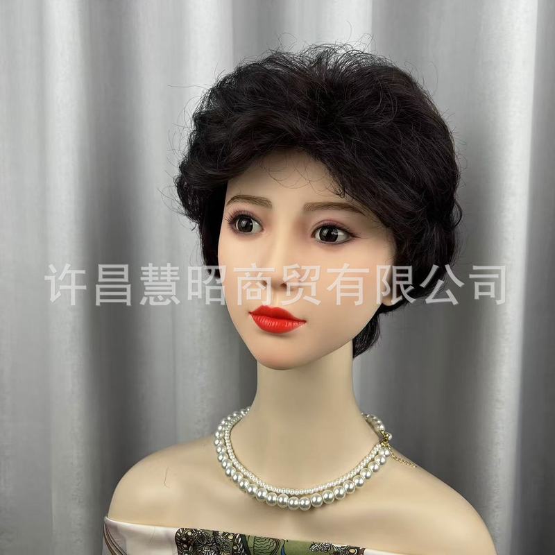 ウィッグ レディース ショートヘア 白髪 おばあちゃん 中高年 ウィッグセット ショートカーリーヘア パフォーマンス 小巻|undefined