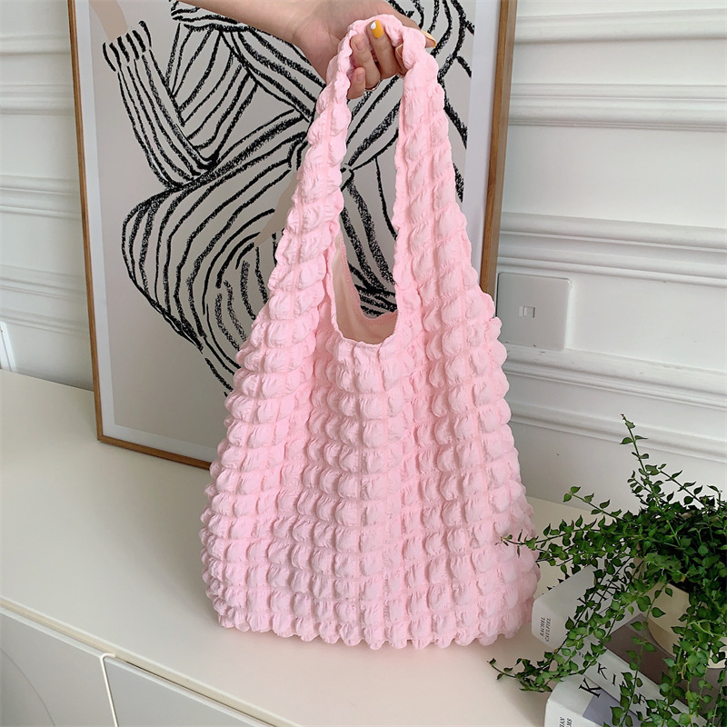 Women's Large Polyester Solid Color Basic Vacation Square Open Tote Bag display picture 1