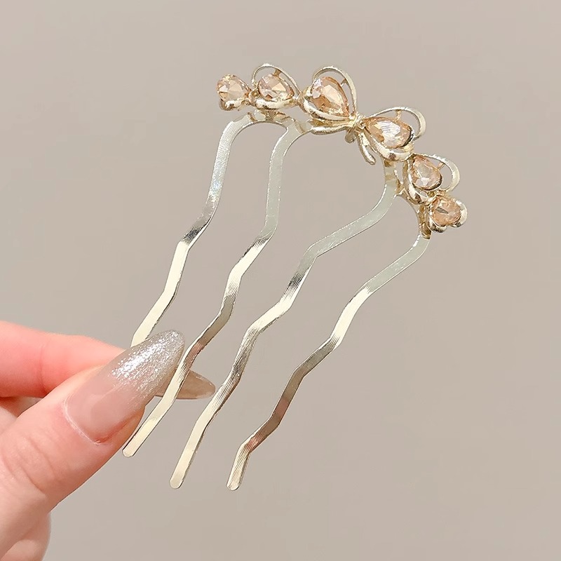 Ballhead Hair Fixed Art 2025 nuevo estilo de alto nivel de cuatro dientes pinzas de cabello pinzas de cabello estilo antiguo tocado