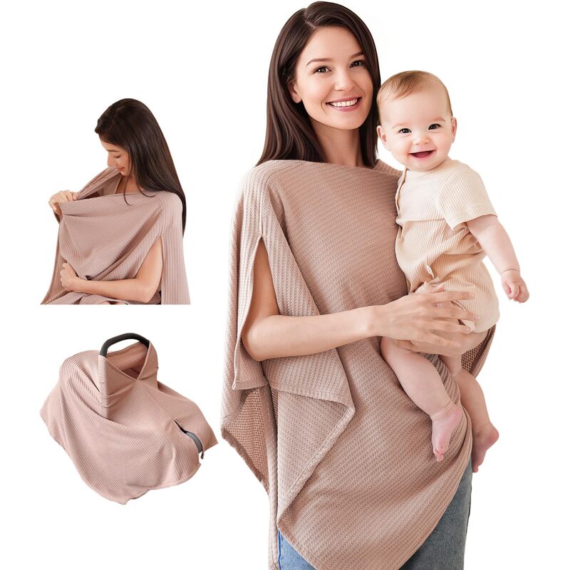 ニット授乳カバー ソフトで通気性のあるプライバシーケープ 多目的授乳ショール 快適でポータブル 女性用|undefined