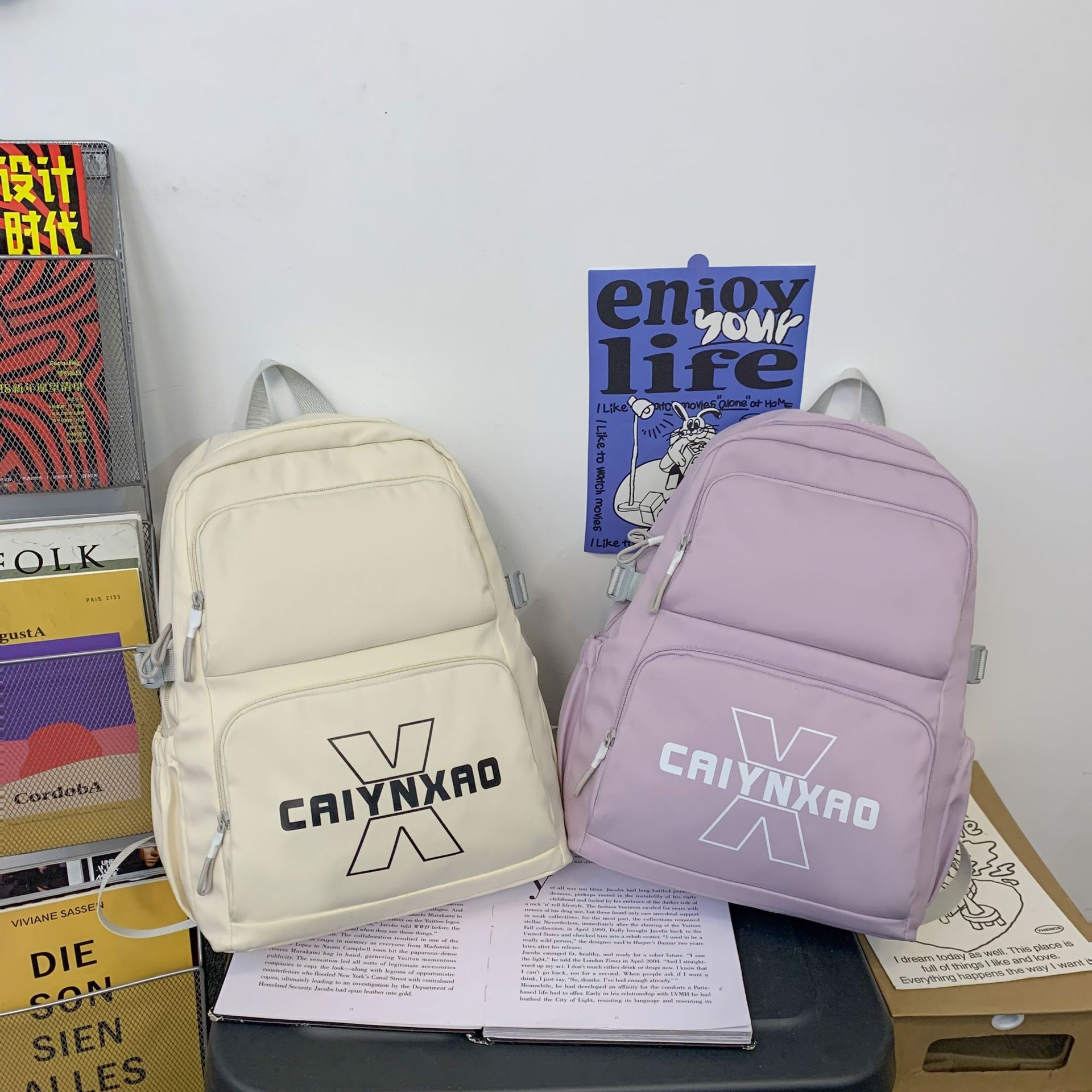 Nueva versión coreana de la mochila de todo fósforo de estilo universitario dulce, pequeña y fresca, niña Mori, linda mochila escolar para estudiantes