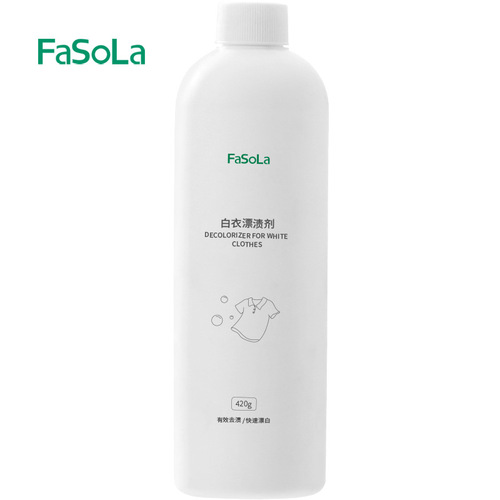 FaSoLa White Clothes Bleach Removes Stains, Whitens and Removes Yellowing Universal Restore Colored Clothes Cleaning Care Bleach