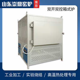 实验灰分鉴定烧结炉工业煅烧双控特制电窑炉崇鼎窑炉两门箱式电炉