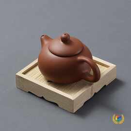 ✅中式复古方形珠宝首饰戒指陈列展示托竹席面茶壶杯托拍照摄影道
