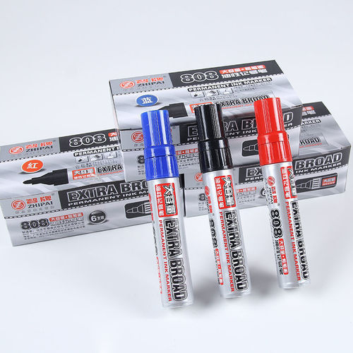 Zhipai 808 large-capacity extra-thick pen oil-based logistics box pen can be refilled with ink and cannot be wiped off limited edition marker pen
