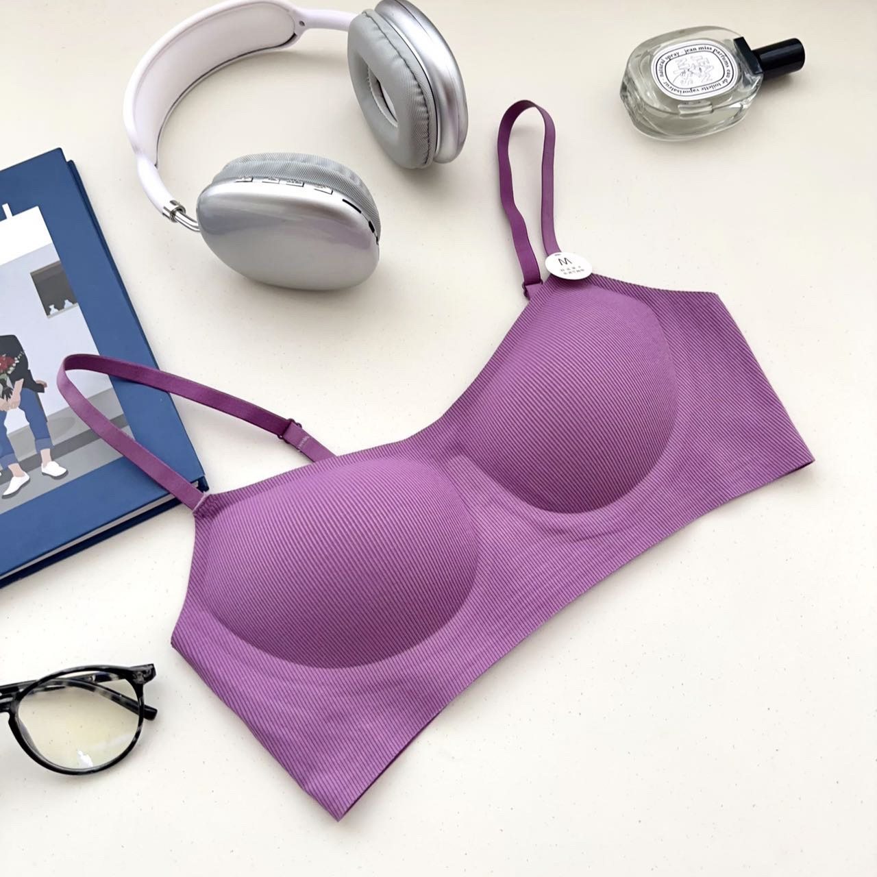 No deja marcas, antiluz, fruncido, copa fina, tira de gelatina, sin anillo de acero, soporte suave, leche auxiliar, taza tridimensional, ropa interior, sujetador femenino