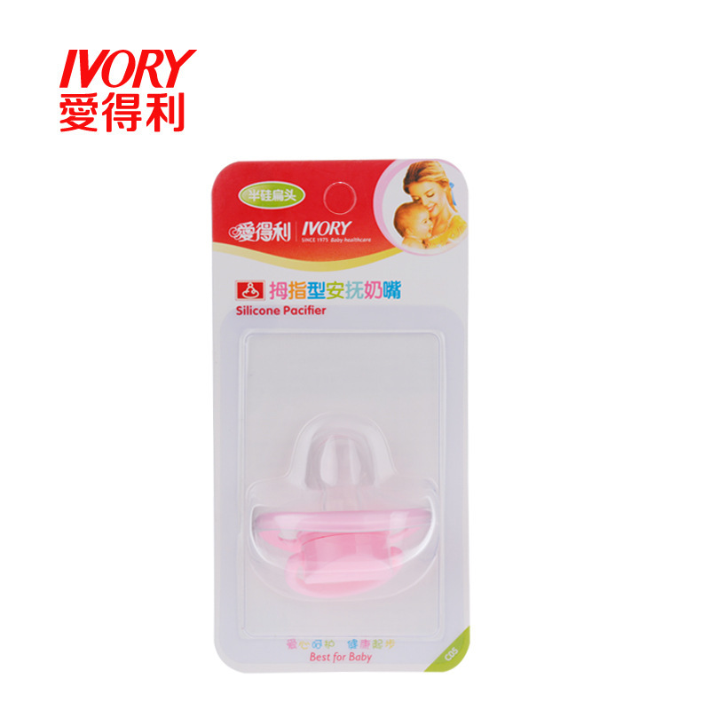 爱得利安抚奶嘴拇指型扁头安抚奶嘴0个月以上C05|ru