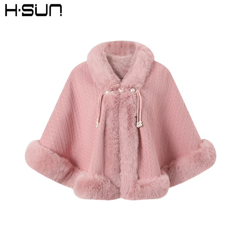 Capa de felpa gruesa estilo República de China 2024, chal para cheongsam de alta calidad, abrigo de invierno elegante y cálido