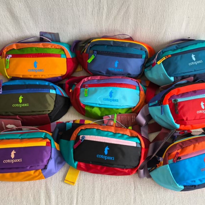 American Alpaca Waist Bag 3L Dopamine Color-Block Outdoor Travel Sports Chest Bag Crossbody Bag Backpack