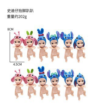 跨境新品盲盒套装趴趴天使装饰公仔手办手机桌面贴贴现货批发|undefined