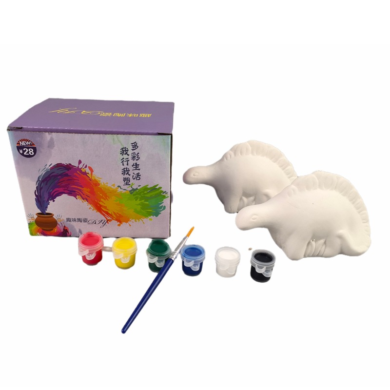 Animal para colorear muñeca de yeso cerámica pintada doce Zodiaco blanco embrión Niños DIY Haciendo Juguetes puesto al por mayor