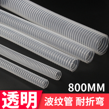 波紋管軟管塑料pvc透明白色電工配電櫃用螺紋管穿線管800mm伸縮管