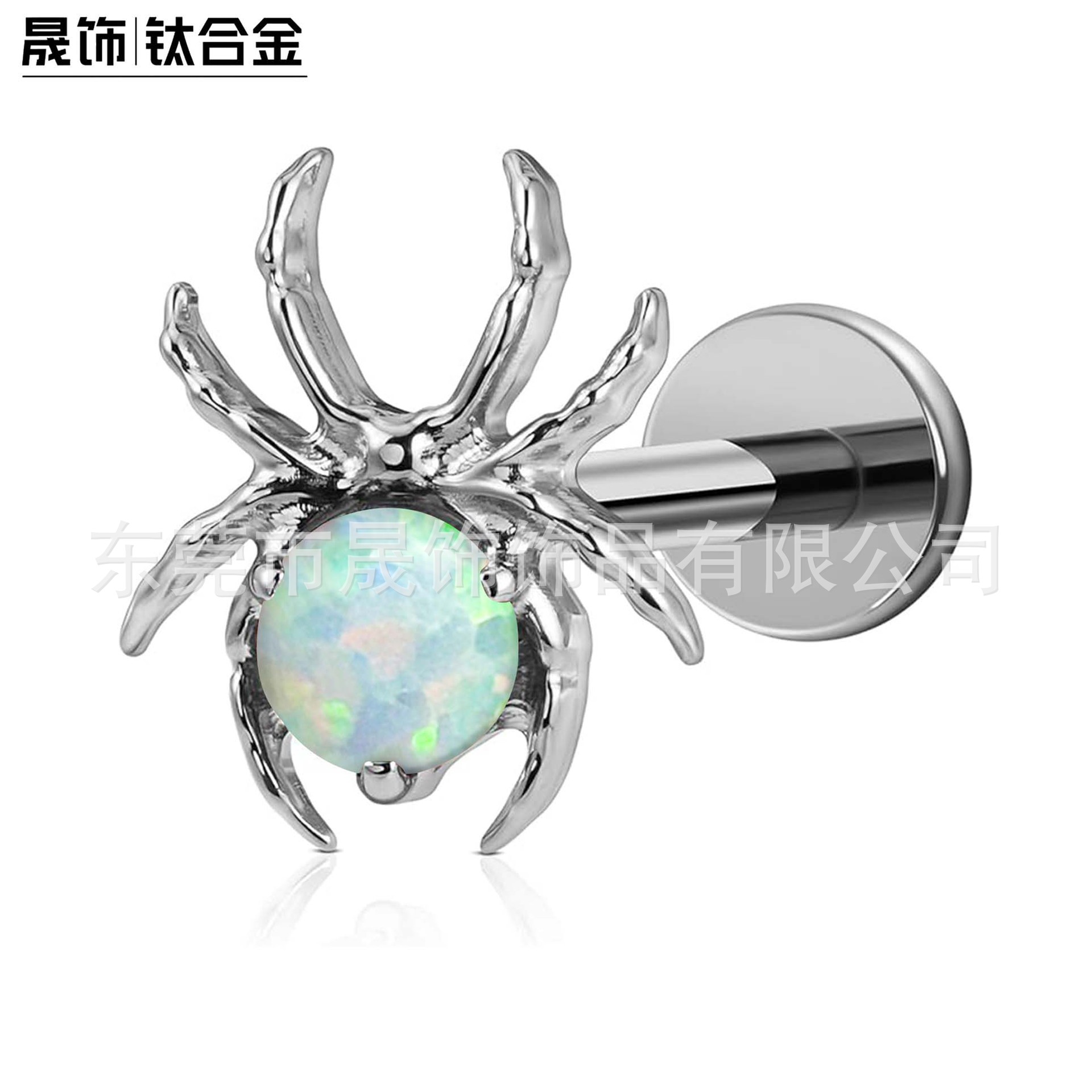 F136 Titanium 蜘蛛包 Studded 澳宝 Ear Stud Labret Stud G23 Implant Grade Titanium Helix Cartilage Stud Geometric 设计