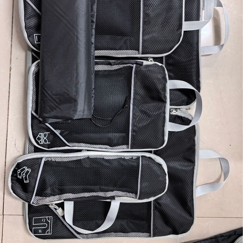 亚马逊便携旅行网布防水收纳六件套装大容量衣物收纳袋可压缩扩容|undefined