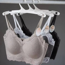 新款冬季细带美背V领蕾丝边秋冬新款磨毛奶绒吊带无钢圈文胸