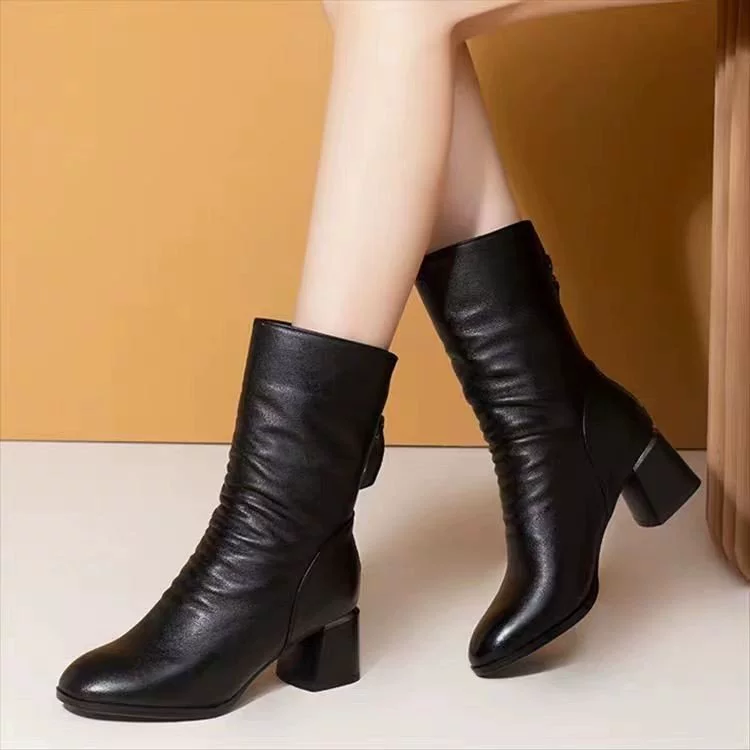 Ботинки Martens средней длины, на флисовой подкладке, зимний британский стиль, размеры 35–40